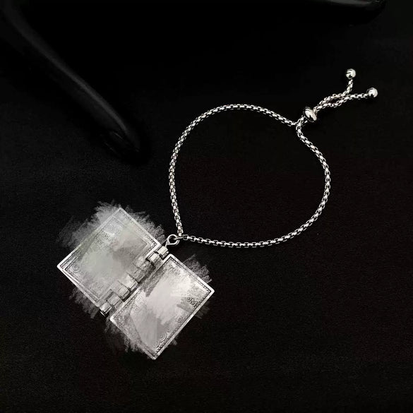 Wholesale Pop Style Geometric Electroplated Book Shape Alloy Pendant Necklace For Men Women And Teenagers