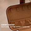 Wholesale Portable Doublelayer Leather Earrings And Necklace Jewelry Storage Box With Large Capacity Dustproof Solid Color