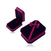 Wholesale Portable Flannel Bow Jewelry Box For Ring Necklace Earrings Storage