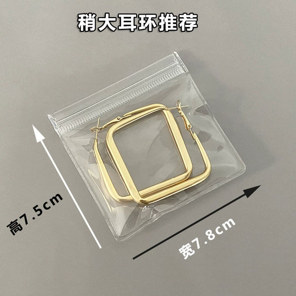 Wholesale Portable Small Jewelry Earrings Storage Transparent Pvc Self Sealing Ins Spot Sealed Bag