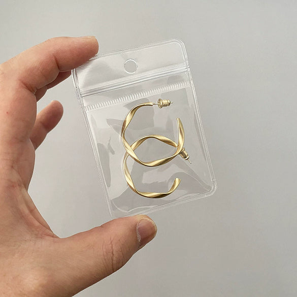 Wholesale Portable Small Jewelry Earrings Storage Transparent Pvc Self Sealing Ins Spot Sealed Bag