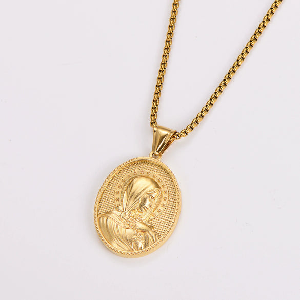 Wholesale Powder Cast Geometric Personality Oval Pendant For Women