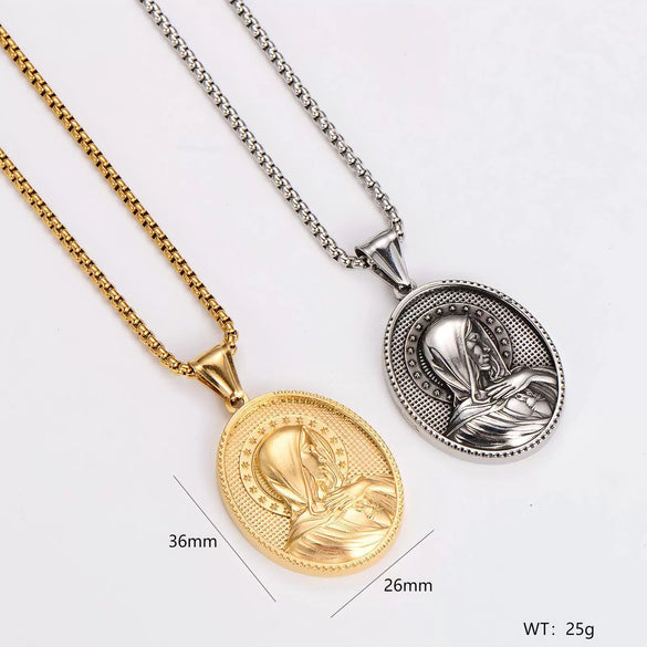 Wholesale Powder Cast Geometric Personality Oval Pendant For Women