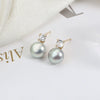 Wholesale Princess Freshwater Pearl Earrings 925 Silver Needle Copper Inlay Multicolor Natural Oblate Shape
