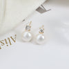 Wholesale Princess Freshwater Pearl Earrings 925 Silver Needle Copper Inlay Multicolor Natural Oblate Shape