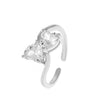 Wholesale Princess Ring Copper Gold Plated Heart Bow Design For Women