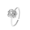Wholesale Princess Ring Copper Gold Plated Heart Bow Design For Women