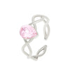 Wholesale Princess Ring Copper Gold Plated Heart Bow Design For Women