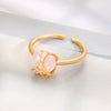 Wholesale Princess Ring Copper Gold Plated Heart Bow Design For Women