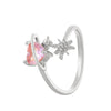 Wholesale Princess Ring Copper Gold Plated Heart Bow Design For Women