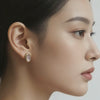 Wholesale Princess Style Geometric Electroplated Stainless Steel Earrings For Women