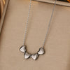Wholesale Princess Style Love Heart Shape Stainless Steel Necklace With Electroplating