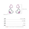 Wholesale Princess Style 925 Silver Heart Shape Diamond Earrings For Women