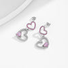 Wholesale Princess Style 925 Silver Heart Shape Diamond Earrings For Women