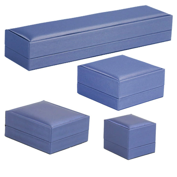 Wholesale Pu Leather Jewelry Packaging Box For Ring Pendant Necklace Bracelet With Brushed Convex Edge