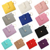 Wholesale Pu Leather Keychains Card Bags With Multiple Card Slots Solid Color Urban Simplicity