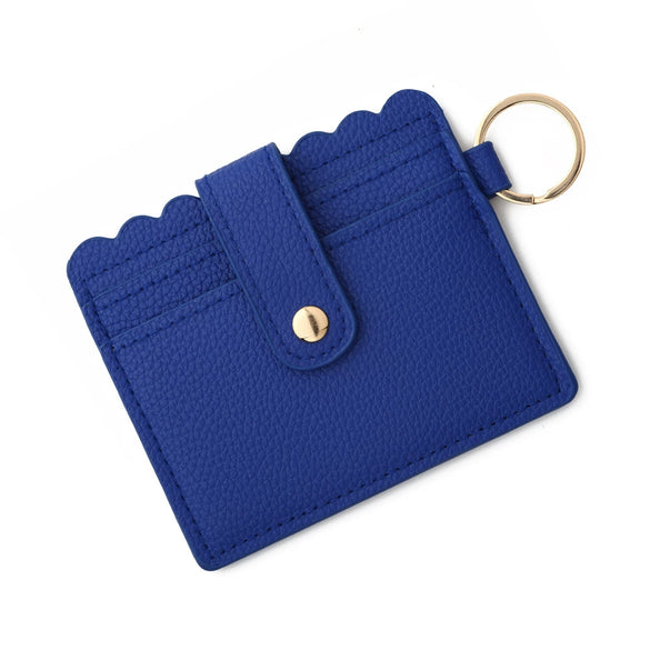 Wholesale Pu Leather Keychains Card Bags With Multiple Card Slots Solid Color Urban Simplicity
