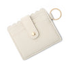 Wholesale Pu Leather Keychains Card Bags With Multiple Card Slots Solid Color Urban Simplicity