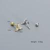 Wholesale Puncture Earrings 925 Silver Geometric Water Drops Zircon Electroplated For Women