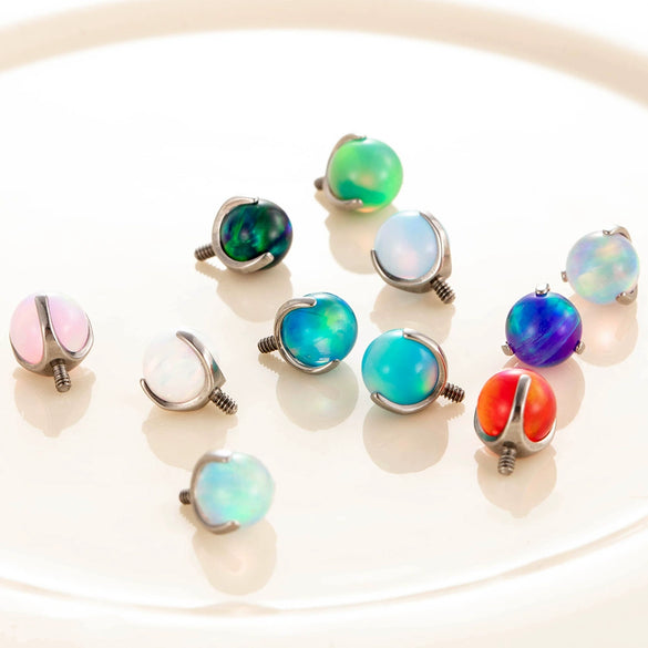 Wholesale Puncture Jewelry Accessories Titanium Alloy Ball Screw Head Fashion Geometric Polishing