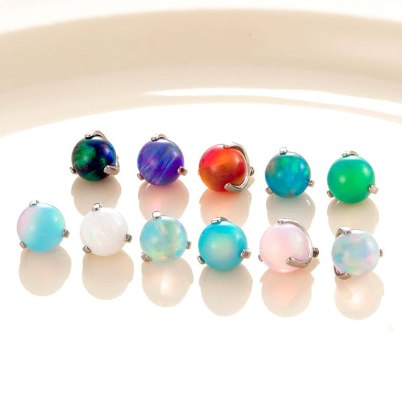 Wholesale Puncture Jewelry Accessories Titanium Alloy Ball Screw Head Fashion Geometric Polishing