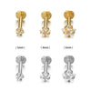 Wholesale Puncture Jewelry Stainless Steel Fivepointed Star Clawshaped Electroplated Unisex