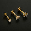 Wholesale Puncture Jewelry Stainless Steel Fivepointed Star Clawshaped Electroplated Unisex