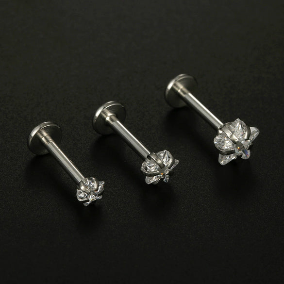 Wholesale Puncture Jewelry Stainless Steel Fivepointed Star Clawshaped Electroplated Unisex