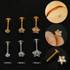Wholesale Puncture Jewelry Stainless Steel Fivepointed Star Clawshaped Electroplated Unisex