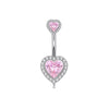 Wholesale Puncture Jewelry Stainless Steel Geometric Love Bow Belly Button Ring Set