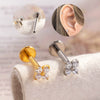 Wholesale Puncture Jewelry Titanium Alloy Geometric Electroplated Unisex