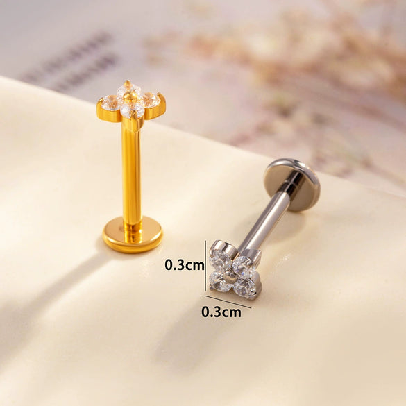 Wholesale Puncture Jewelry Titanium Alloy Geometric Electroplated Unisex
