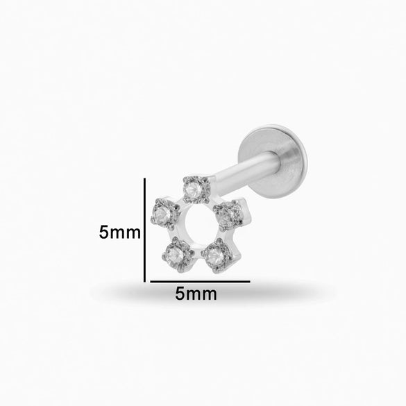 Wholesale Puncture Jewelry Titanium Alloy Heart Shape Electroplated For Women