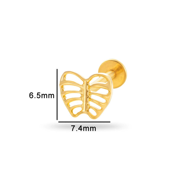 Wholesale Puncture Jewelry Titanium Alloy Heart Shape Electroplated For Women