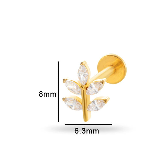 Wholesale Puncture Jewelry Titanium Alloy Heart Shape Electroplated For Women