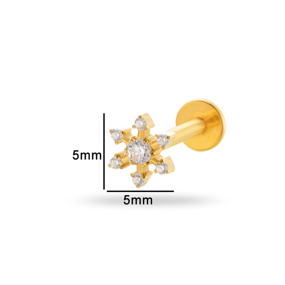Wholesale Puncture Jewelry Titanium Alloy Heart Shape Electroplated For Women