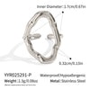 Wholesale Punk Bar Ring Irregular Geometric Lines Design Nonfading Hand Jewelry For Women Stainless Steel Electroplating