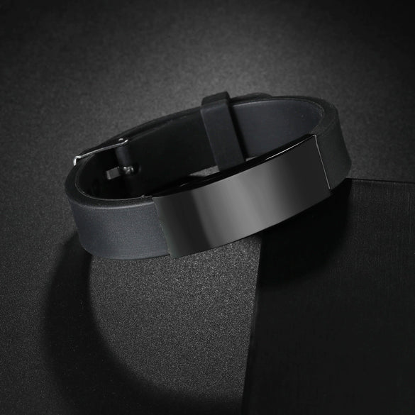 Wholesale Punk Fashion Geometric Silicone Adjustable Bracelet