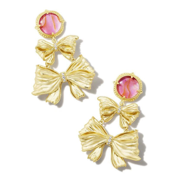 Wholesale Punk Geometric Crystal Pendant Necklace Bow Earrings Bracelet With Electroplating