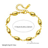 Wholesale Punk Geometric Stainless Steel Jewelry Bracelet With Oval Water Drop Design And Electroplating Treatment