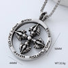 Wholesale Punk Jewelry Retro Round Stainless Steel Geometric Polished