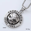 Wholesale Punk Jewelry Retro Round Stainless Steel Geometric Polished