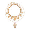 Wholesale Punk Metal Heartshaped Geometric Pendant Necklace With Alloy Pendant And Iron Copperclad Chain Electroplated