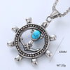 Wholesale Punk Necklace With Stainless Steel Geometric Pattern Fivepointed Star And Devil's Eye Design Polished