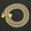 Wholesale Punk Style Alloy Cuban Chain Necklace With Geometric Diamond Accessories Pendant