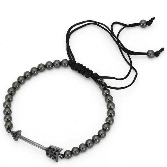 Wholesale Punk Style Crystal And Copper Inlaid Geometric Ball And Arrow Three Piece Set For Unisex