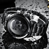 Wholesale Punk Style 3D Skull Quartz Watch Stainless Steel Band Alloy Case Mineral Strengthened Mirror For Men
