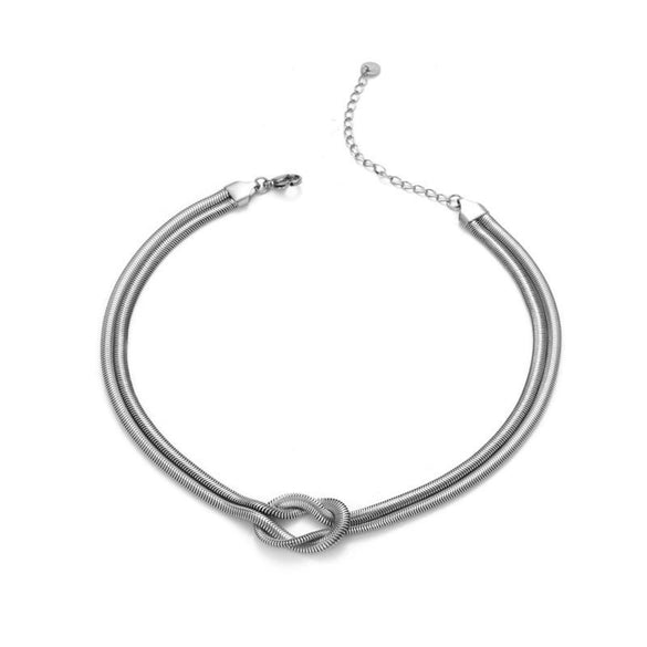 Wholesale Punk Style Double Layer Snake Bone Chain Titanium Steel Jewelry Set For Women