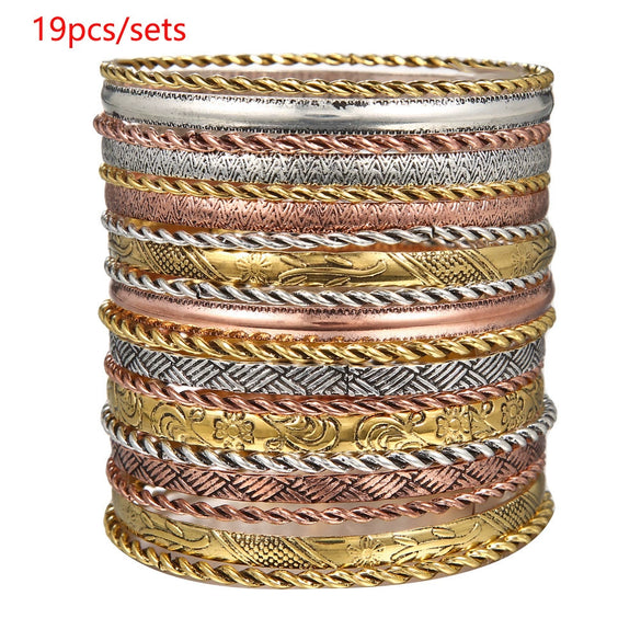 Wholesale Punk Style Exaggerated Hollow Geometric Iron Electroplated Unisex Bracelet