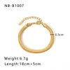 Wholesale Punk Style Exaggerated Thick Titanium Steel Handmade Chain Bracelet With 18K Real Gold Plated Geometric Pattern